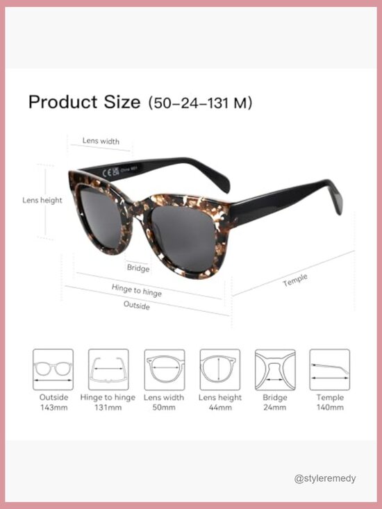 Retro Cat Eye Polarized Sunglasses for Women UV400 Protection